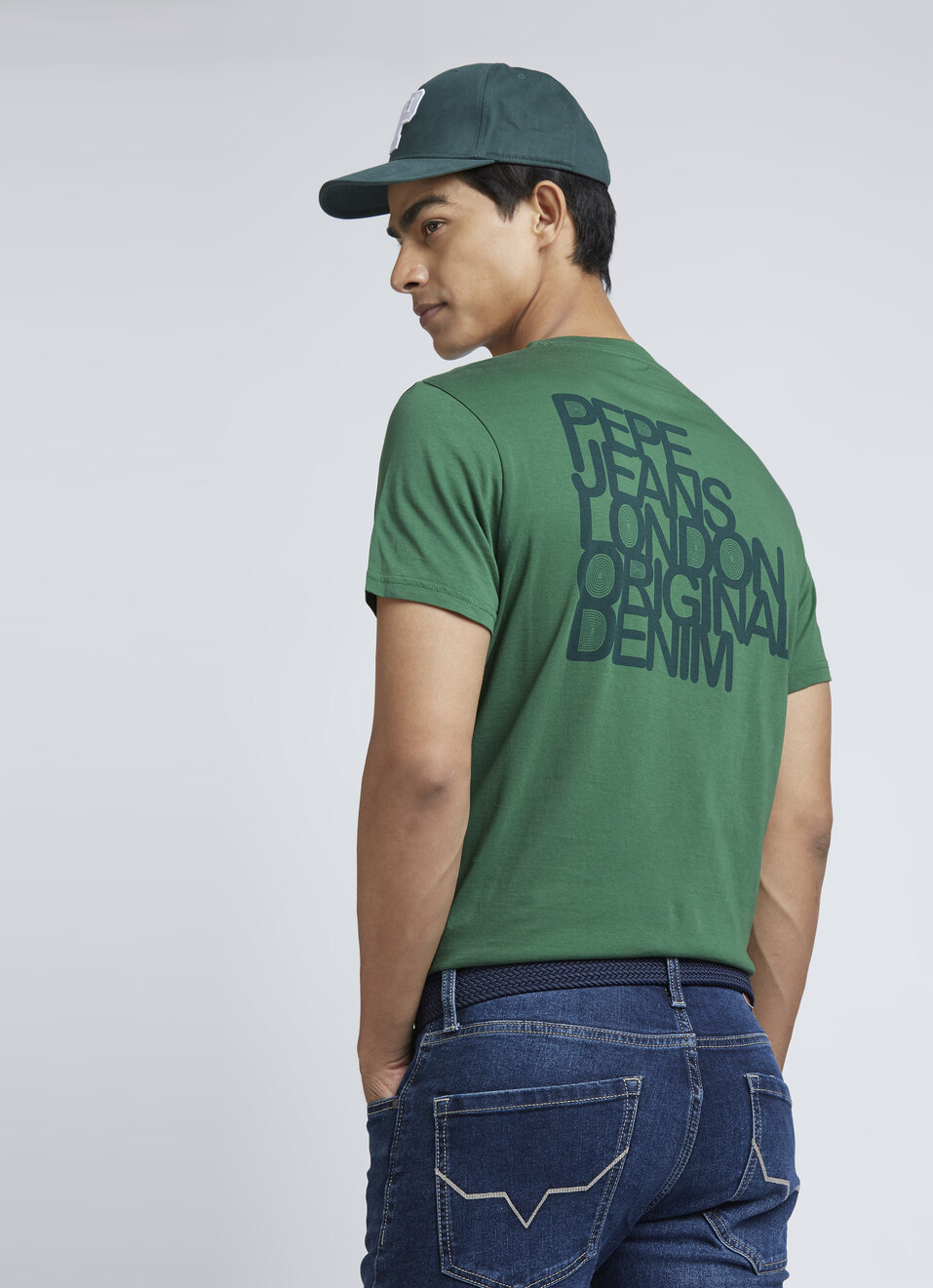 Green Back Print Short Sleeve T-shirt, , large image number 0