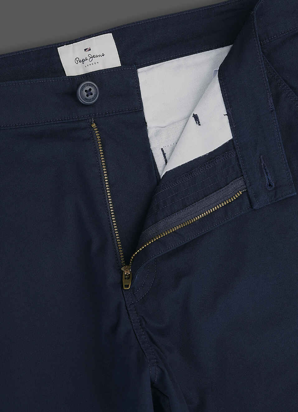 Men Navy Blue Mid Rise Straight Fit Chino Pants, , large image number 6
