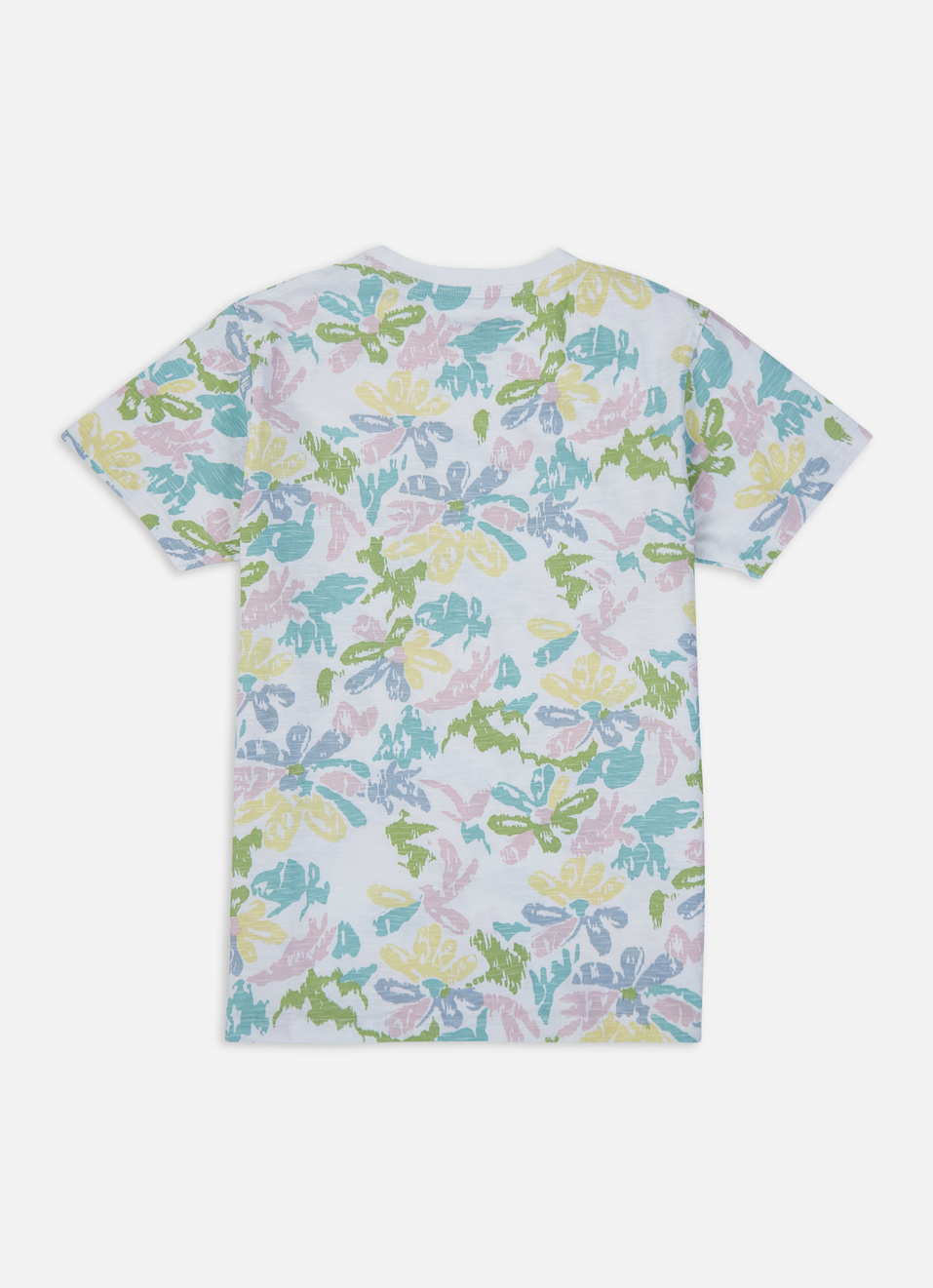 Boys White All Over Floral Short Sleeve T-shirt, , large image number 1