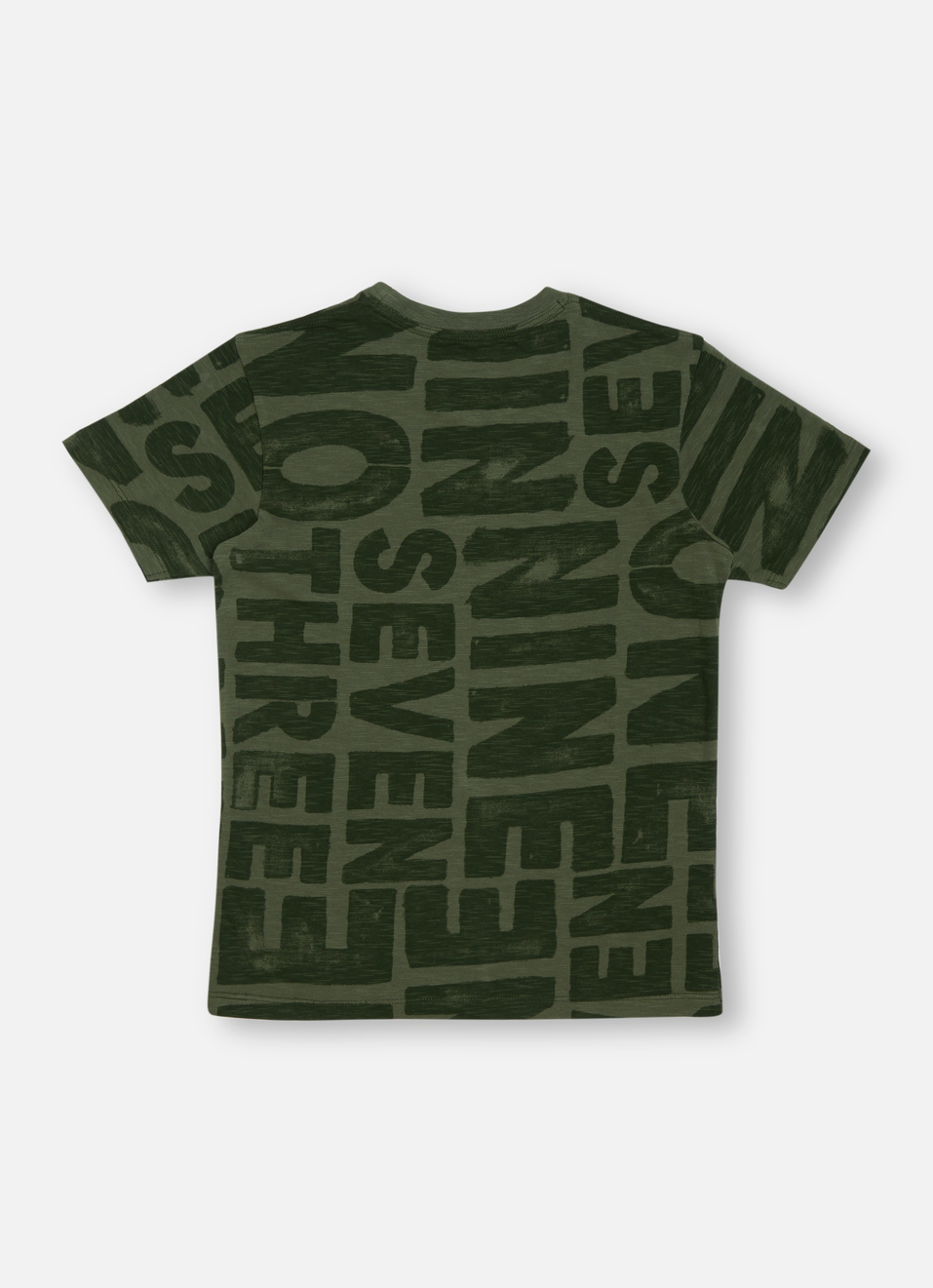 Boys Green Typographic Print Short Sleeve T-shirt, , large image number 1