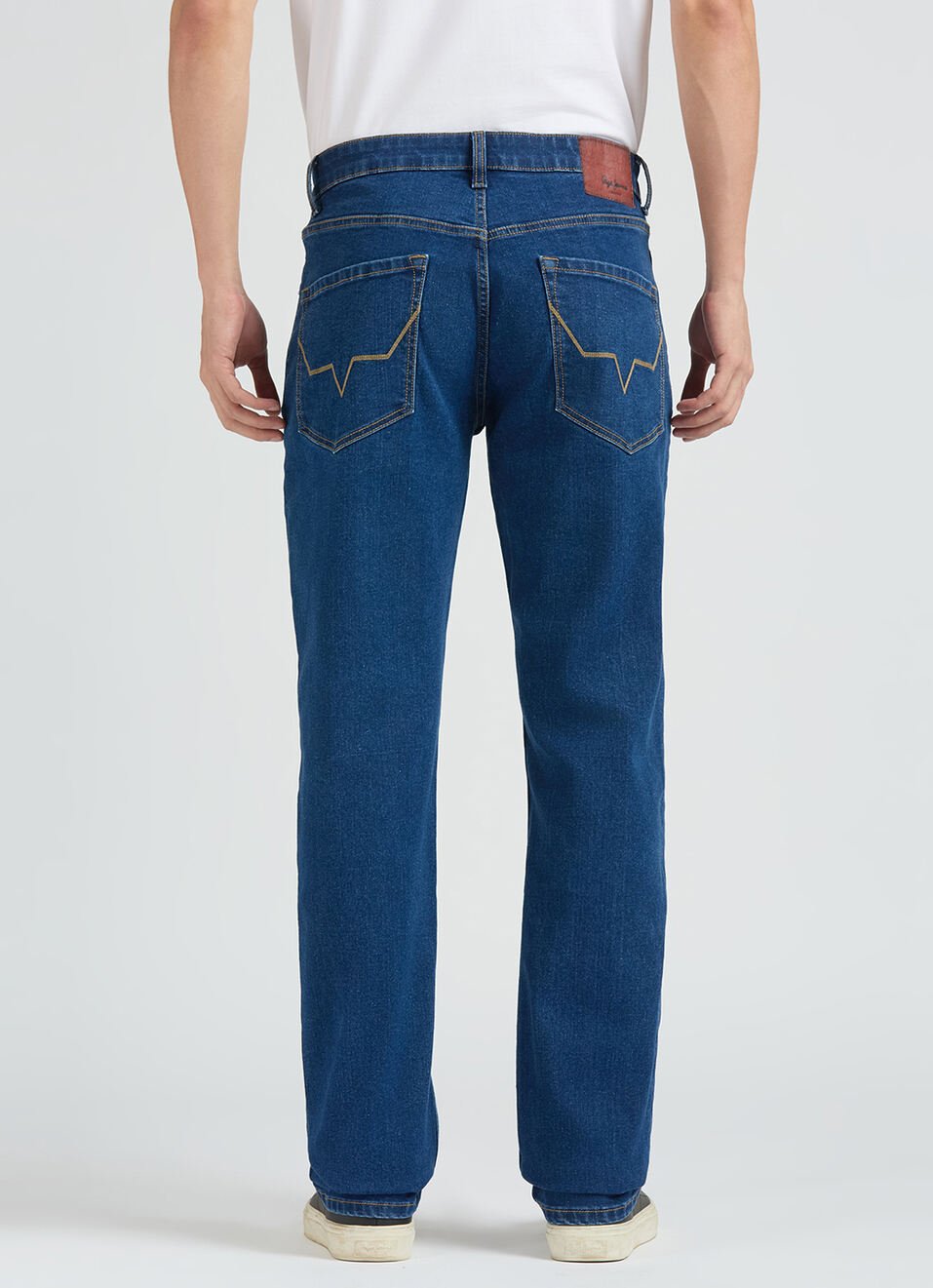 Men Blue Mid Rise Straight Fit Jeans, , large image number 3