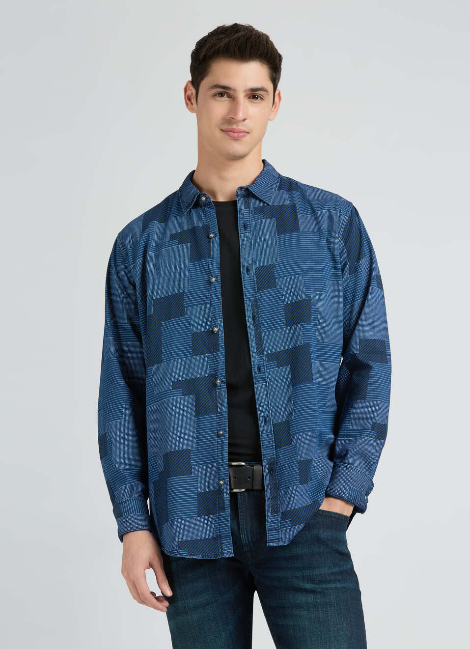 Blue Full Sleeve Shirt, , large image number 0