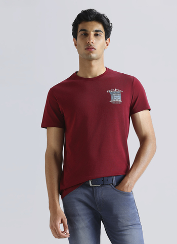 Red Graphic Print Short Sleeve T-shirt