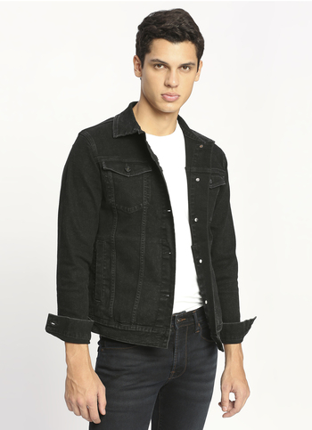 Black Denim Trucker Jacket