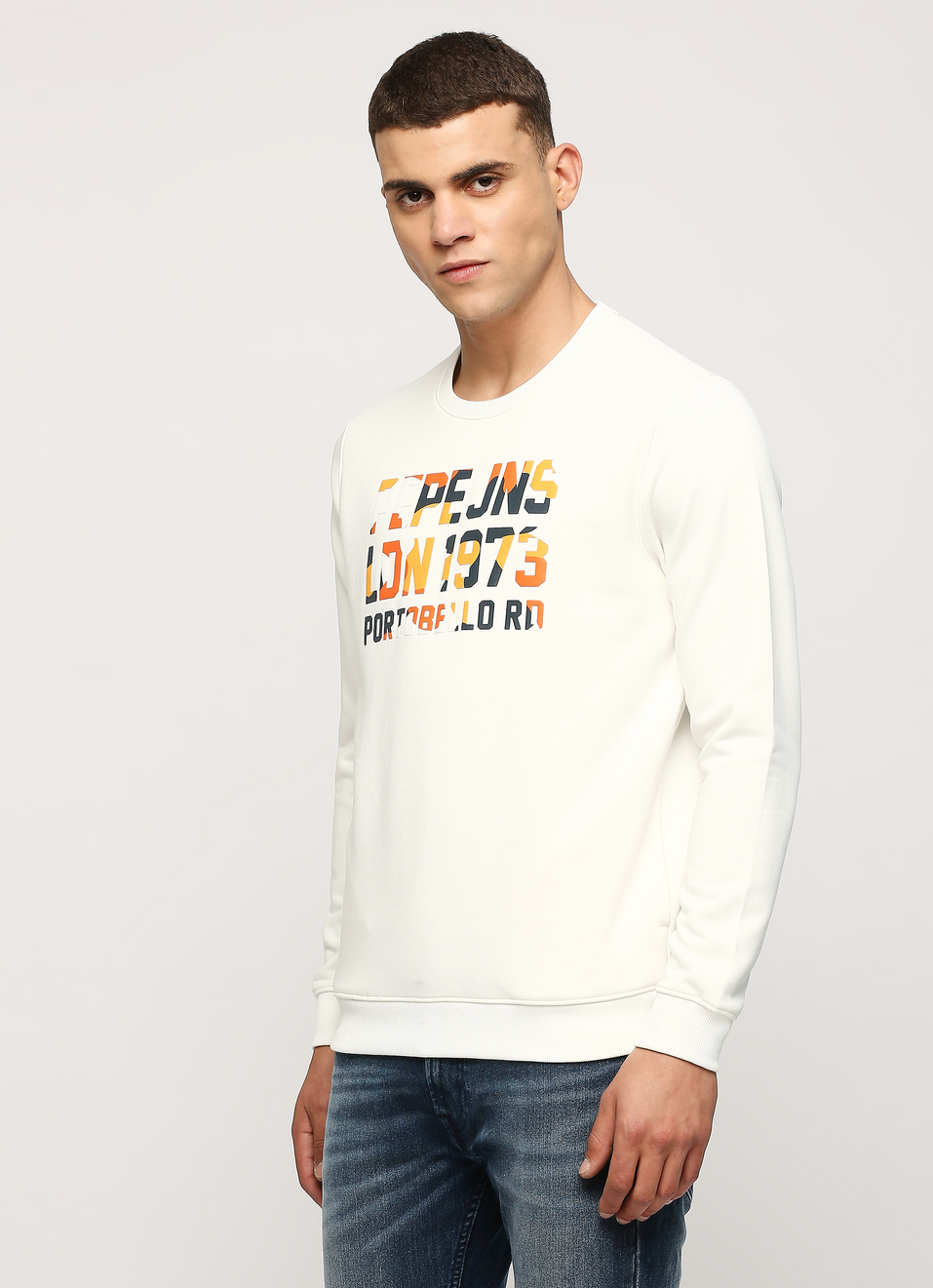 Ecru Graphic Printed Sweatshirt, , large image number 3