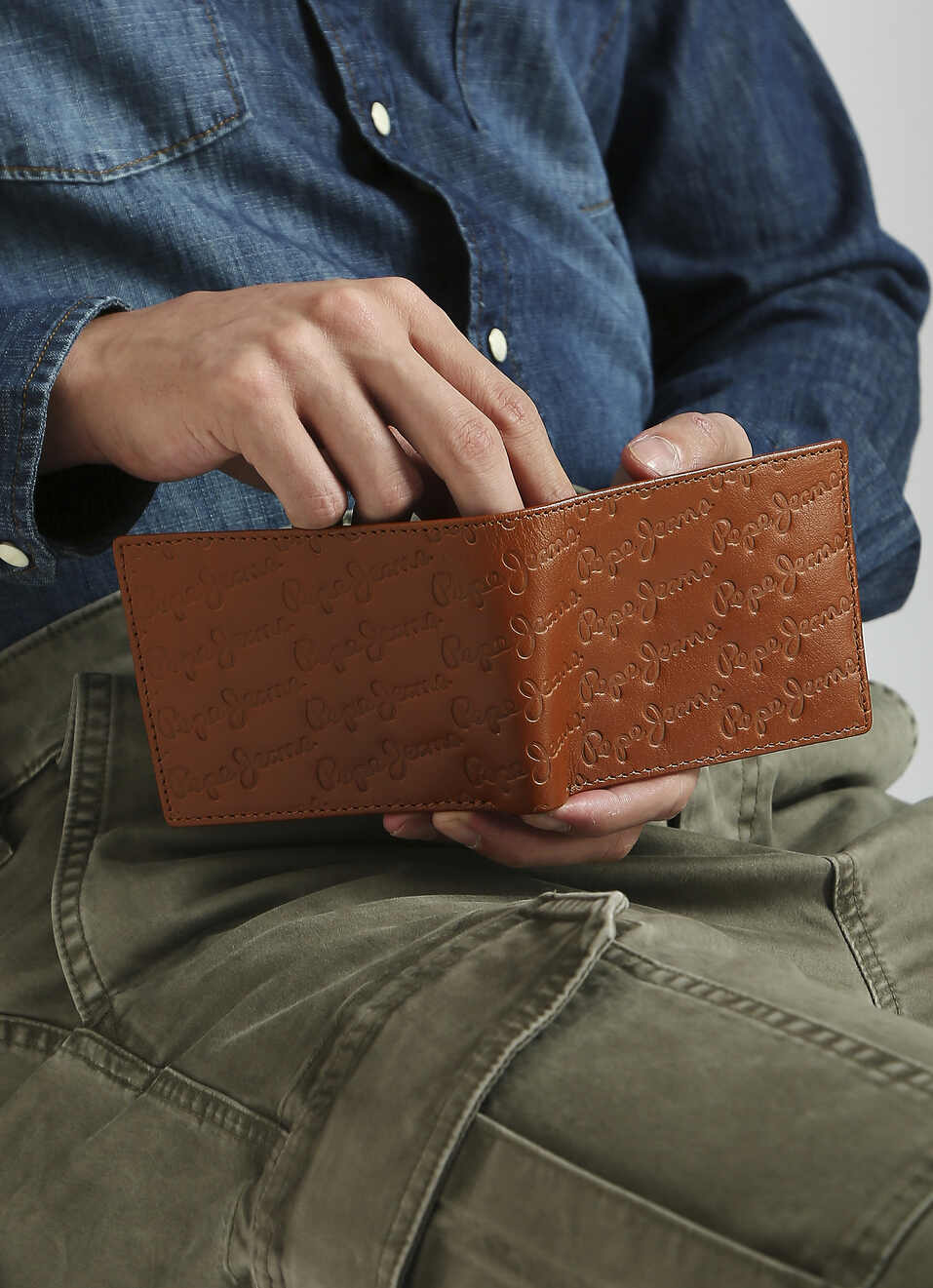 Brown Embossed Wallet  , , large image number 3