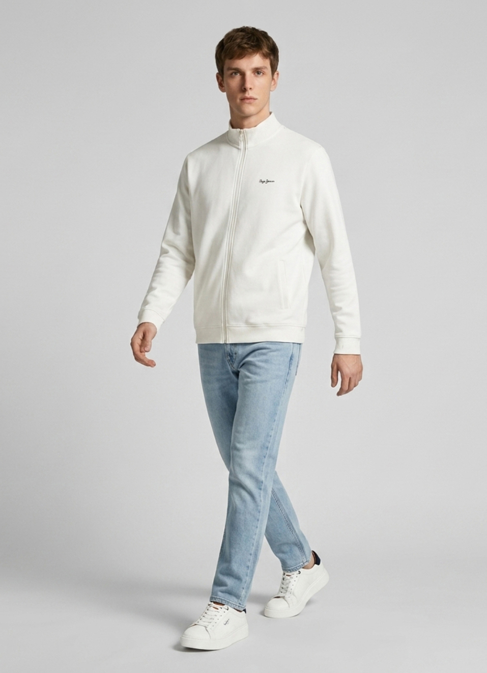 Men Off White Back Print Full Sleeve Sweatshirt, , large image number 5