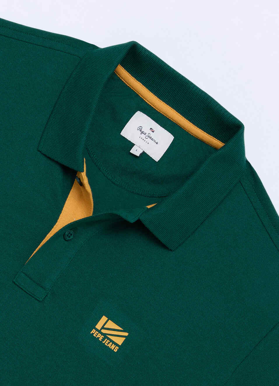 Men Green Solid Polo T-shirt, , large image number 6