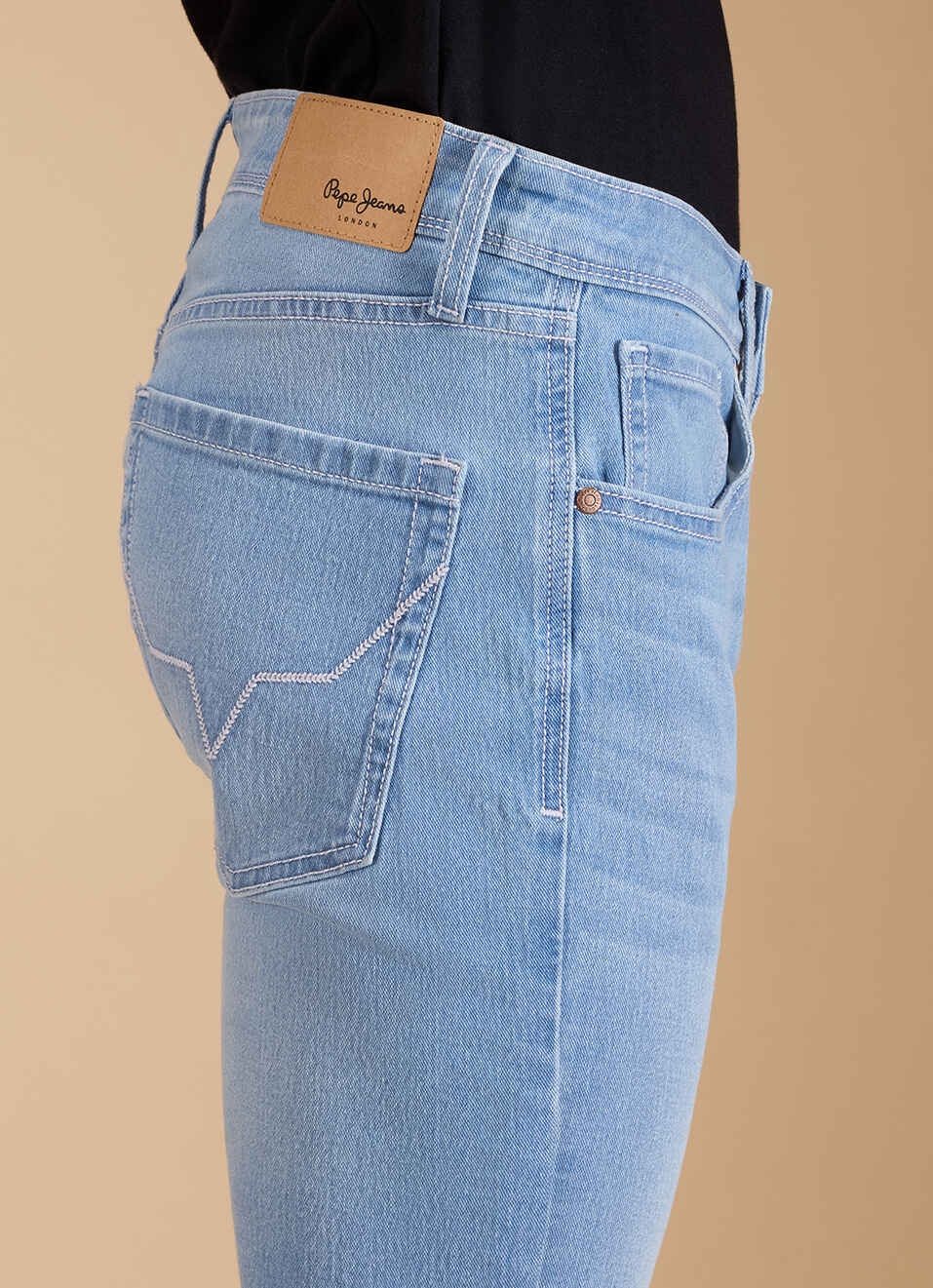 Men Light Blue Mid Rise Slim Fit Jeans, , large image number 4