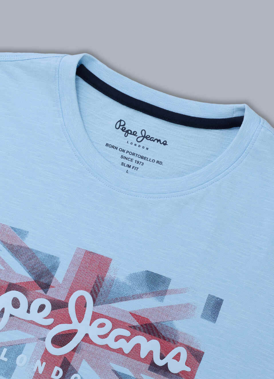 Men Blue Printed Slim Fit Short Sleeve T-shirt, , large image number 6