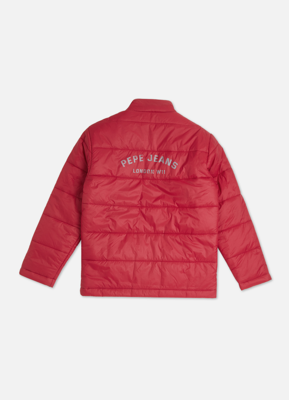 Boys Red Back Print Full Sleeve Quilted Jacket, , large image number 1