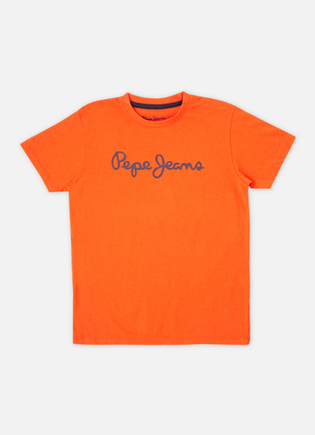 Boys Orange Short Sleeve T-shirt
