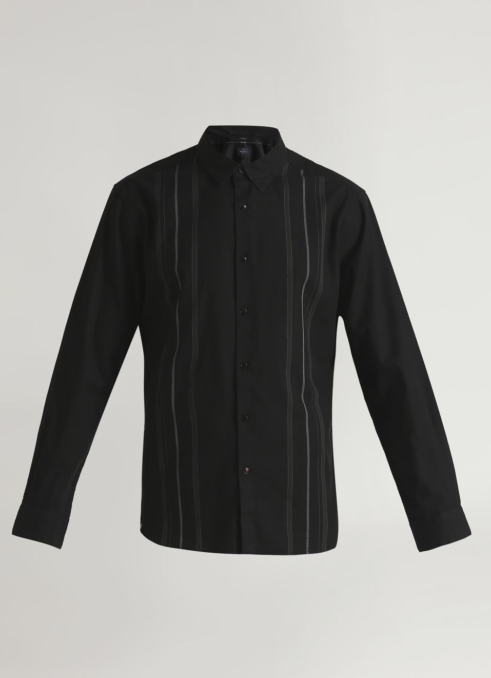 Black Stripes Yarn Dyed Premium Long Sleeve Shirt, , large image number 6