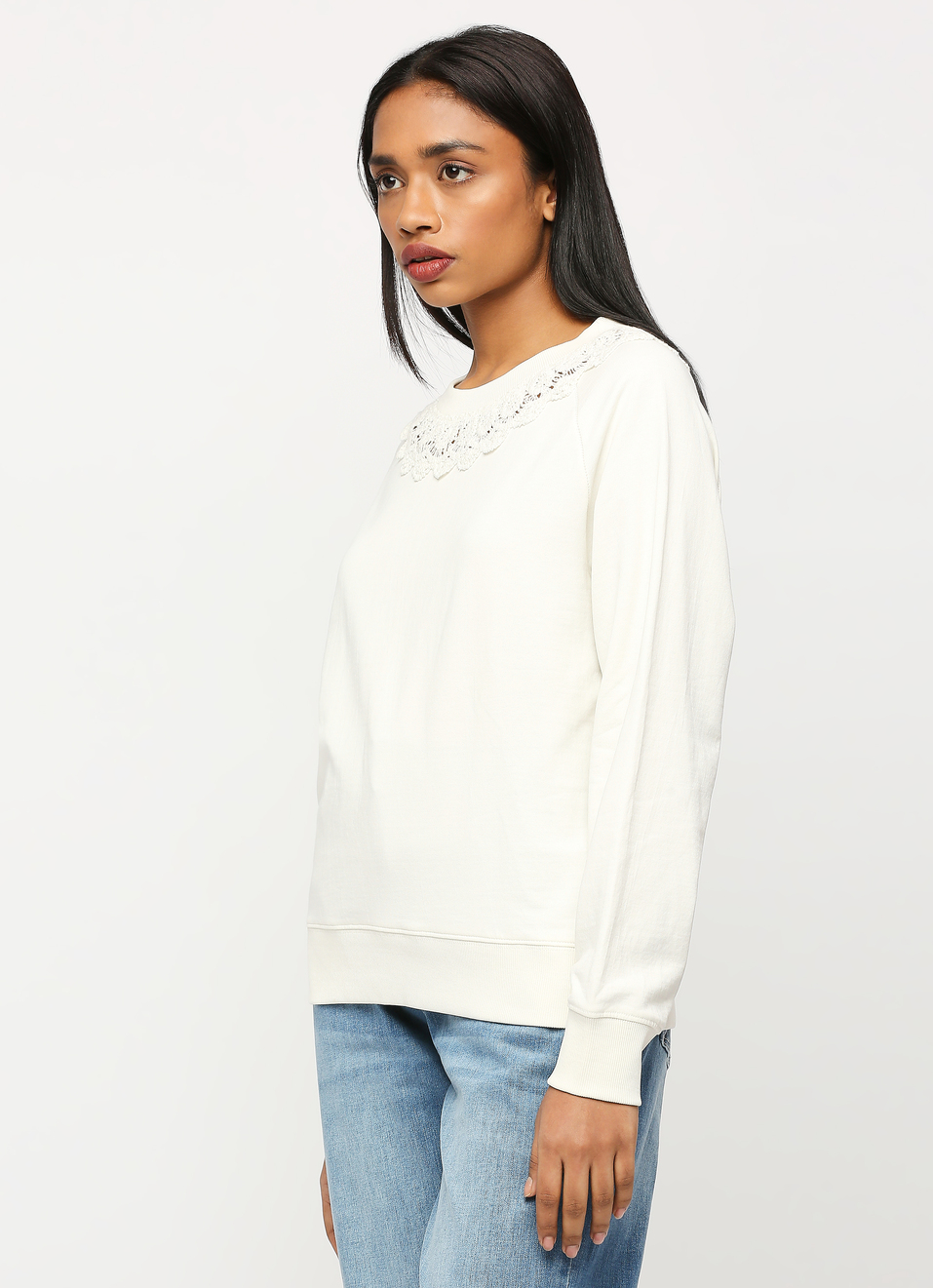 White Full Sleeve Sweatshirt, , large image number 3