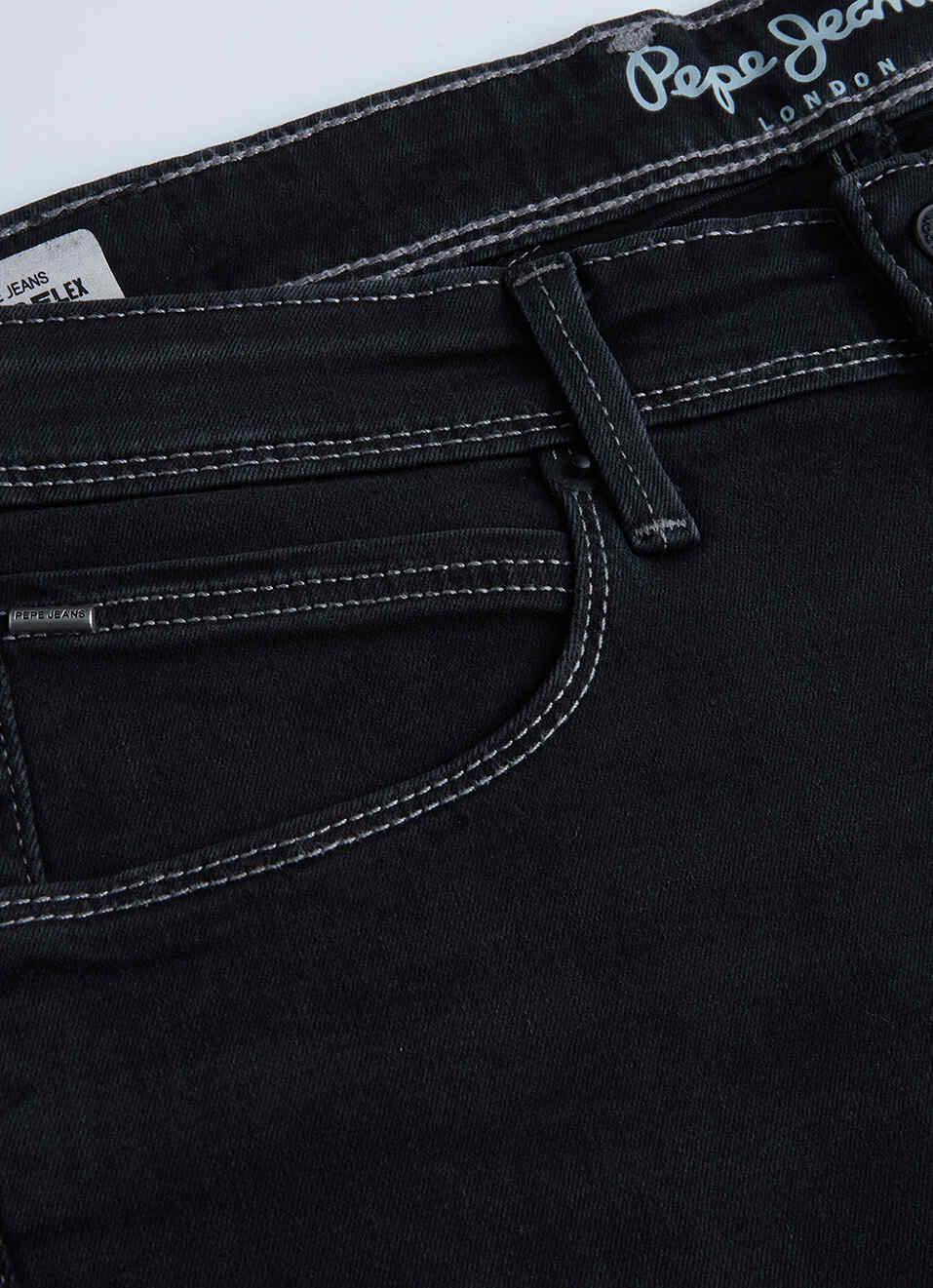 Men Black Slim Stretchable Jeans, , large image number 6