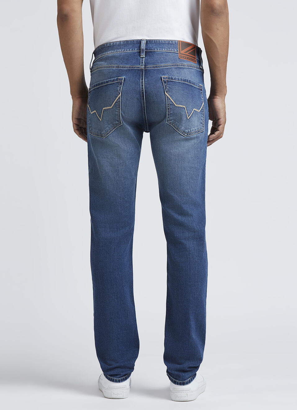 Vapour Blue Mid Rise Slim Jeans, , large image number 3