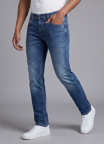 Vapour Blue Mid Rise Slim Jeans