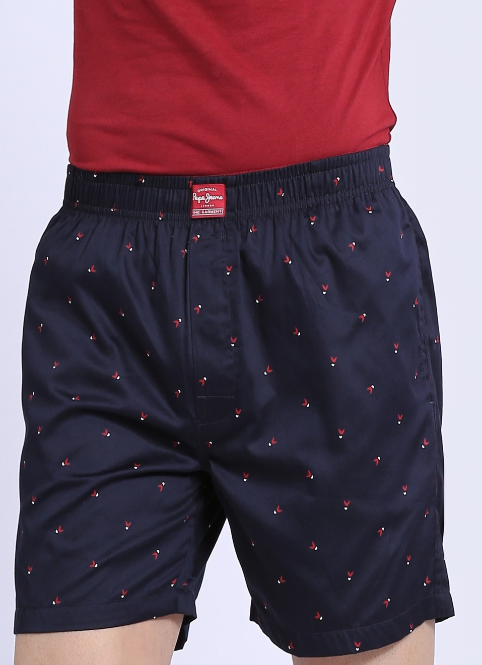 Navy Printed Boxers, , large image number 4