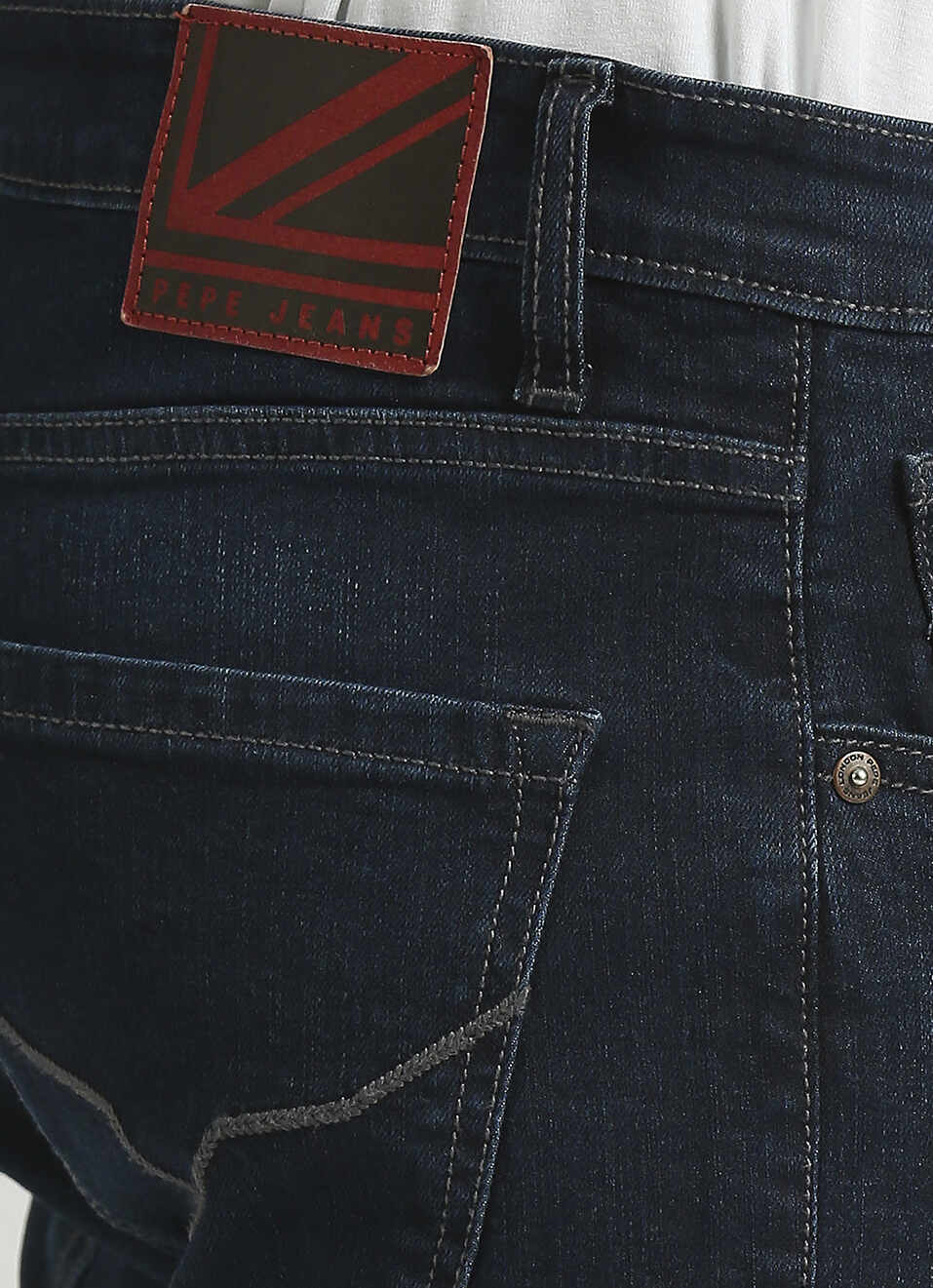 Vapour Dark Blue Mid Rise Slim Fit Jeans, , large image number 4