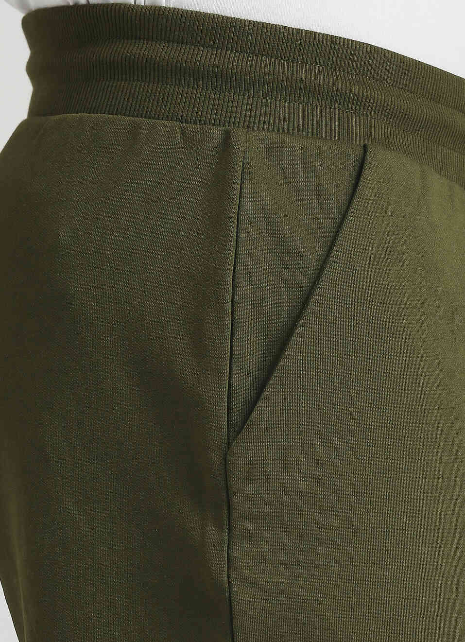 Olive Pc Interlock Fabric Fashion Shorts, , large image number 4