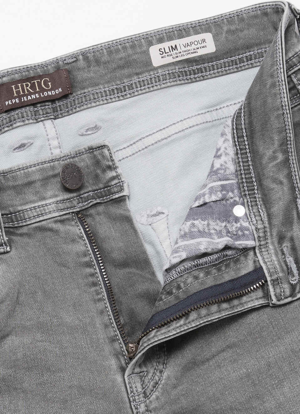 Men Grey Slim Fit Stretchable Jeans, , large image number 6