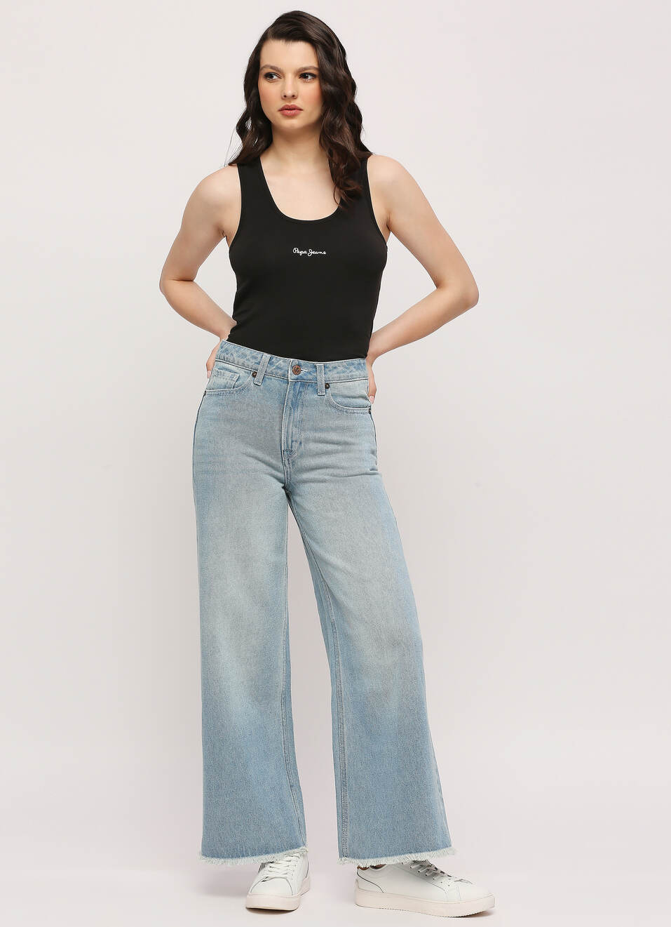 Wide Leg Loose Fit High Waist Jeans, , large image number 7