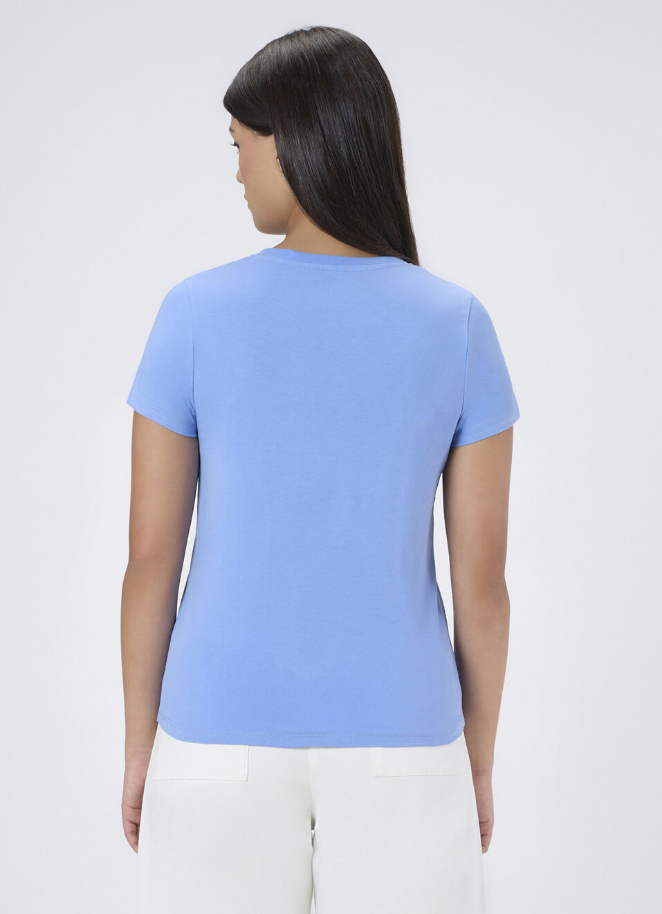 Women Blue Embellished T-shirt, , large image number 2