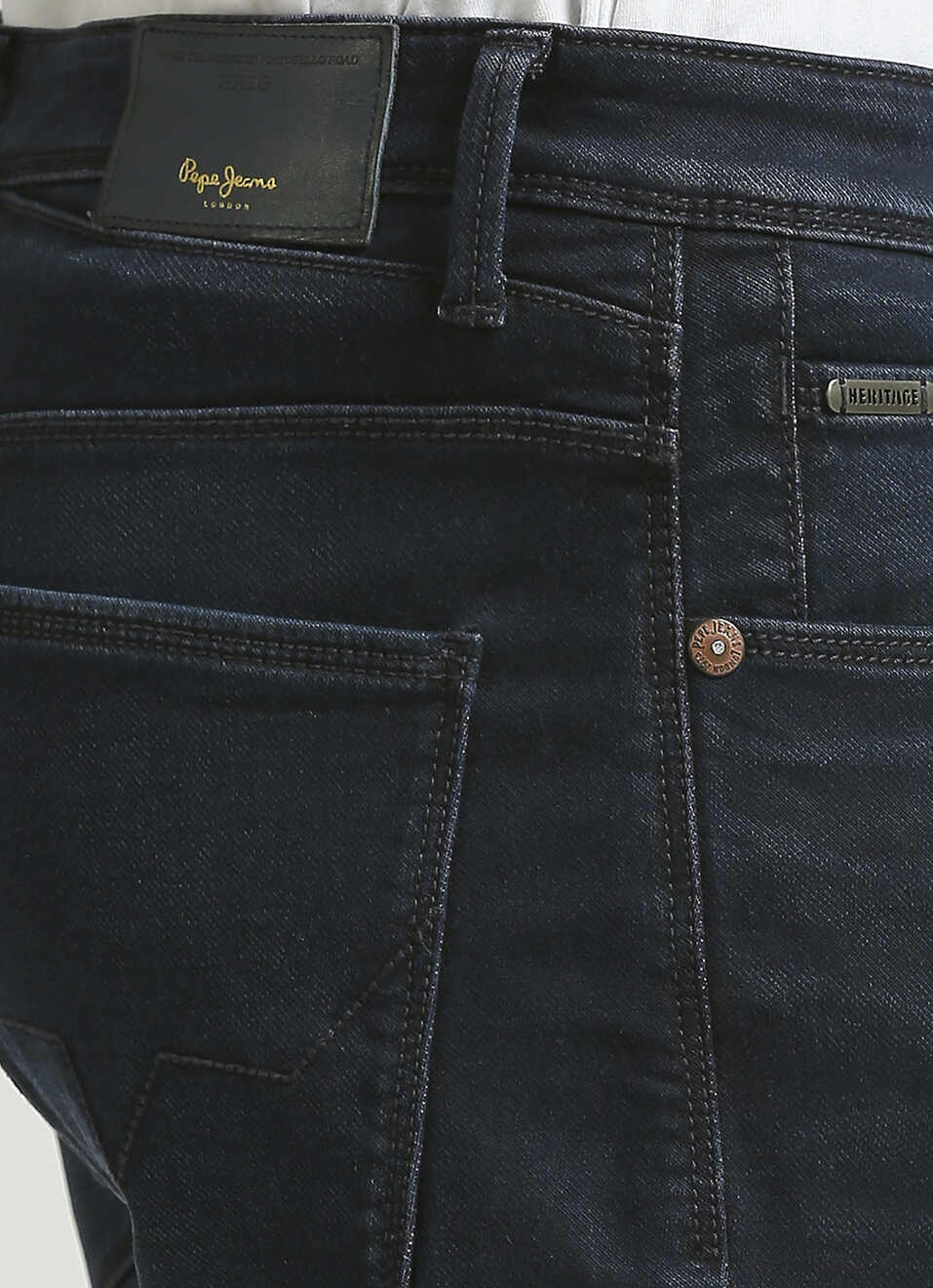 Vapour Dark Blue Mid Rise Slim Fit Jeans, , large image number 4