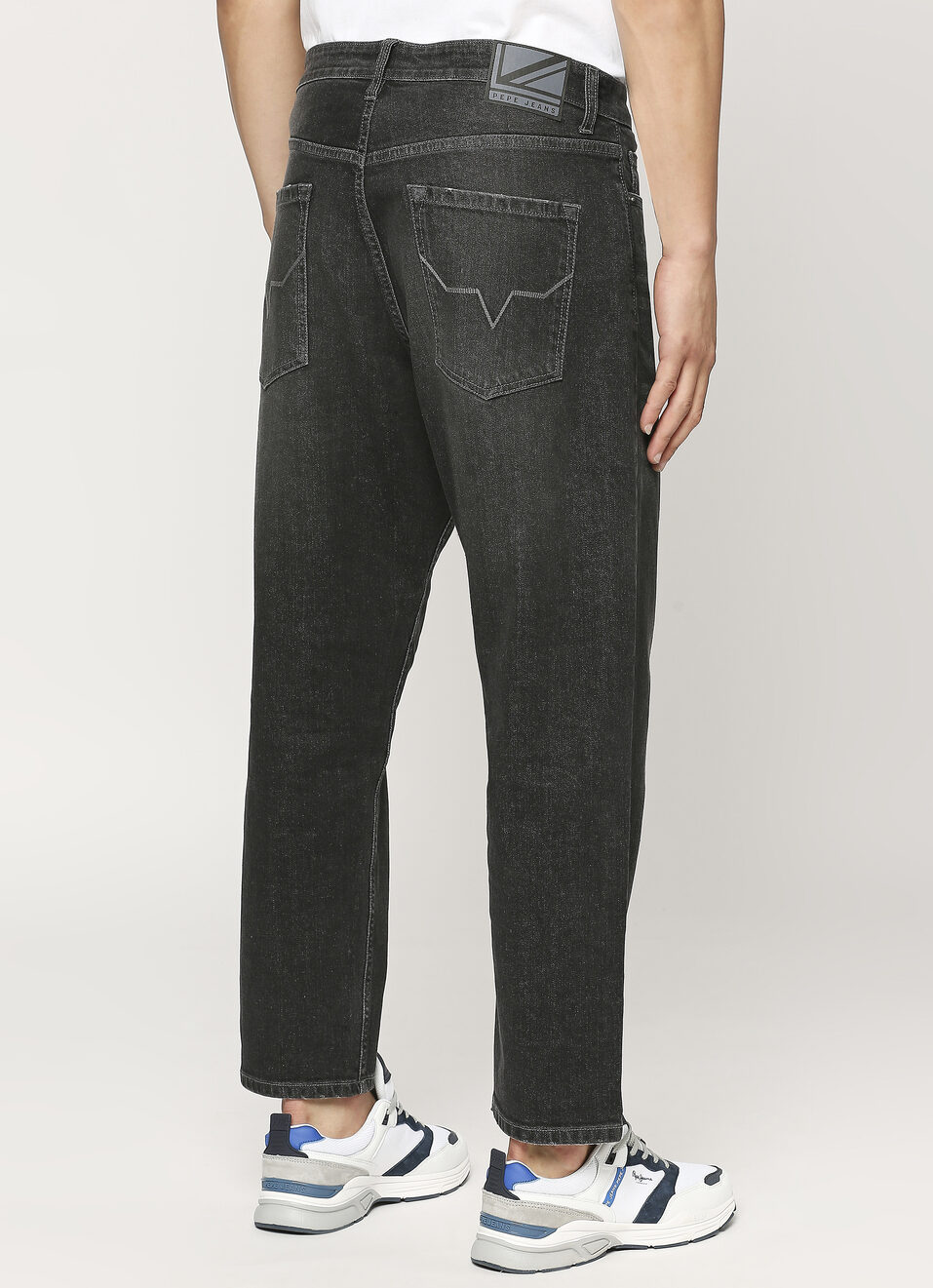 Tyler 90's Mid Rise Black Tapered Jeans, , large image number 2