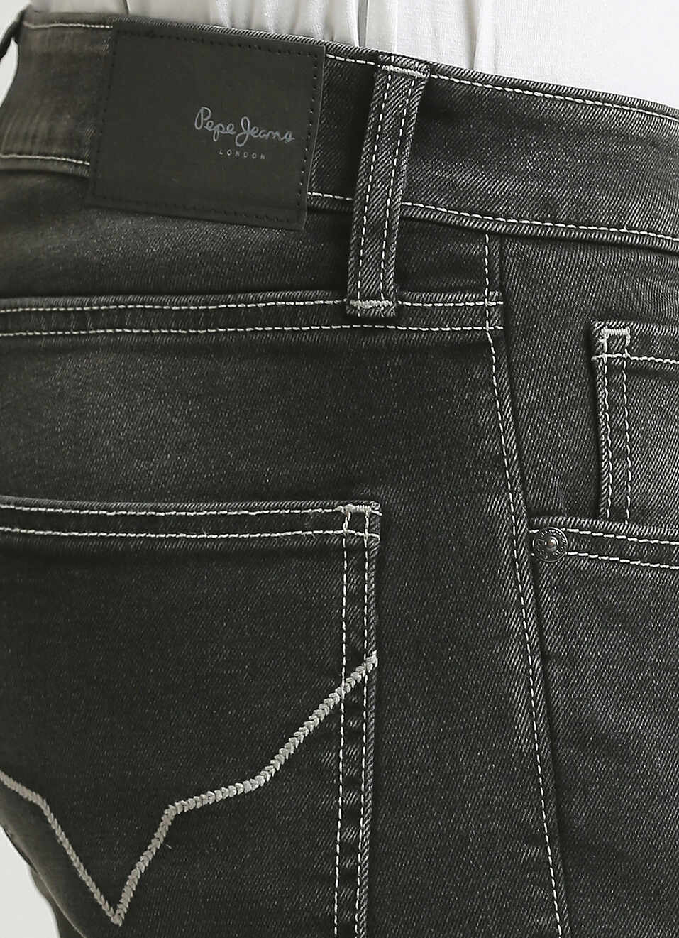 Vapour Black Mid Rise Slim Fit Jeans, , large image number 4