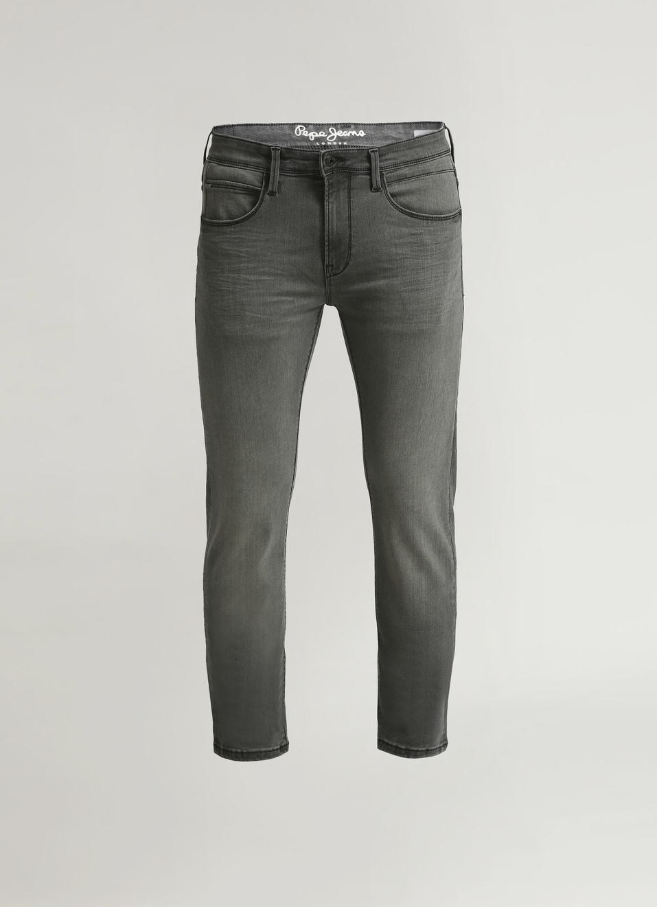 Vapour Grey Mid Rise Slim Fit Powerflex Jeans, , large image number 6