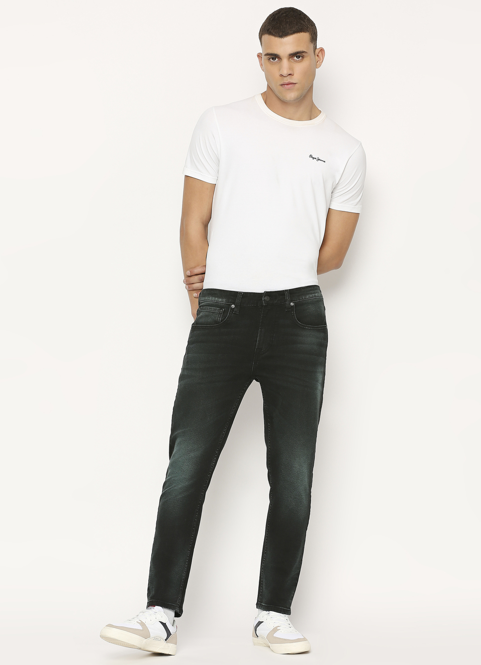Chinox Black Mid Rise Ankle Jeans, , large image number 6