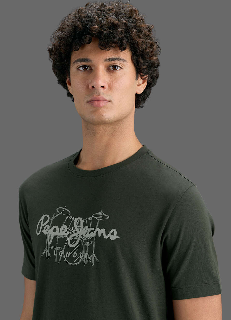 Men Olive Green Slim Printed T-shirt, , large image number 4