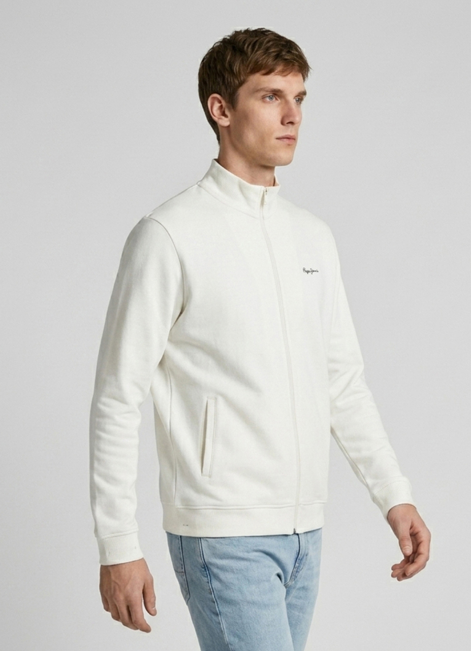 Men Off White Back Print Full Sleeve Sweatshirt, , large image number 3