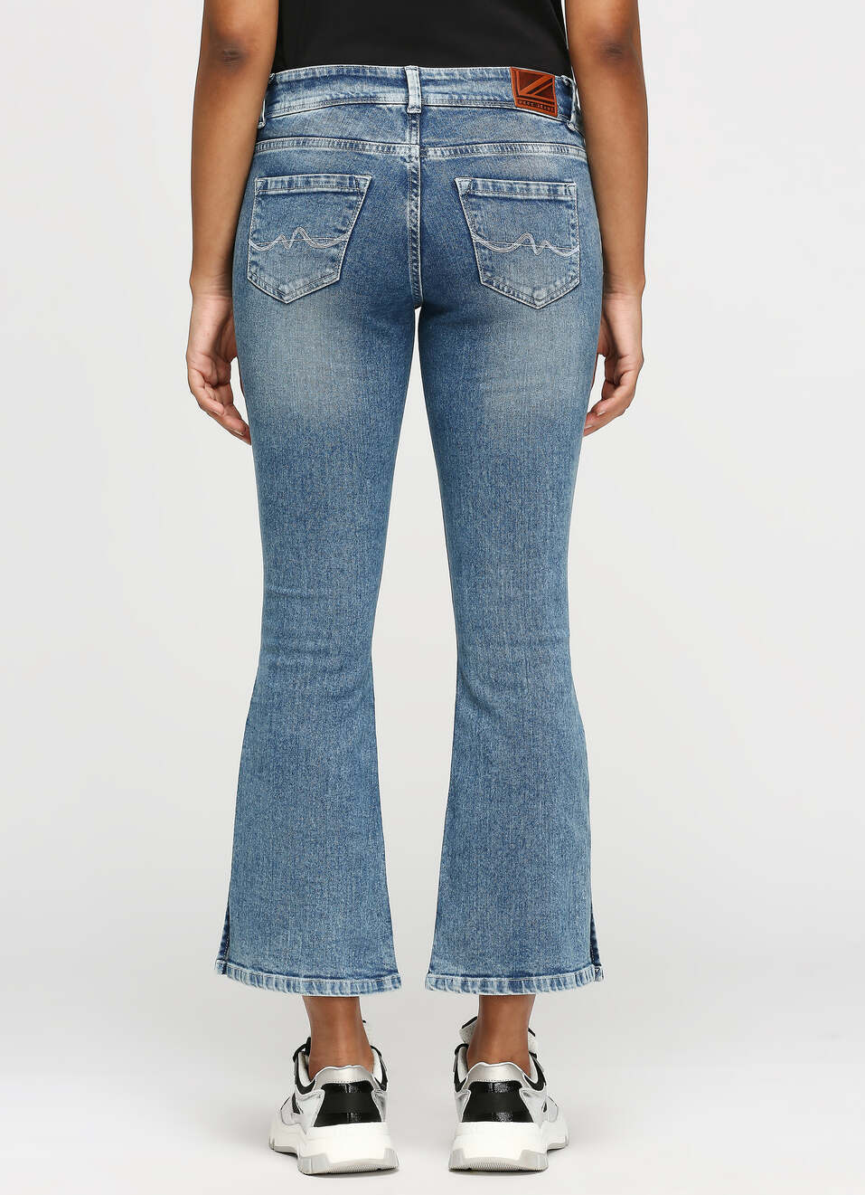 Blue Pimlico Mid Rise Flare Jeans, , large image number 2