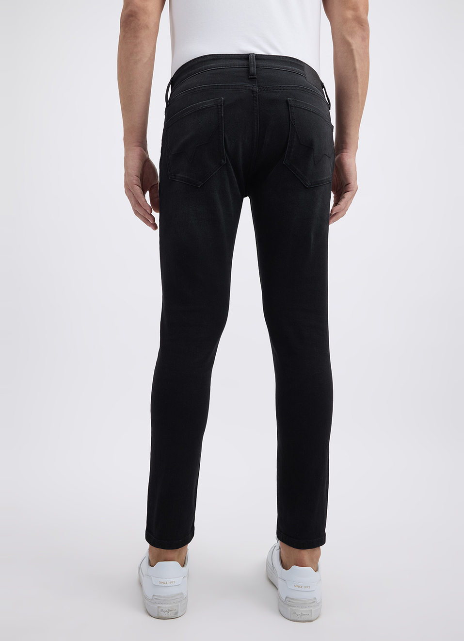Men Black Skinny Fit Mid Rise Jeans, , large image number 3