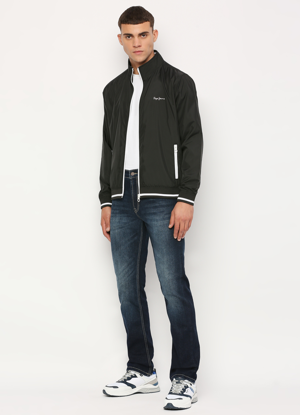 BLACK LIGHTWEIGHT FULL SLEEVE JACKET, , large image number 6