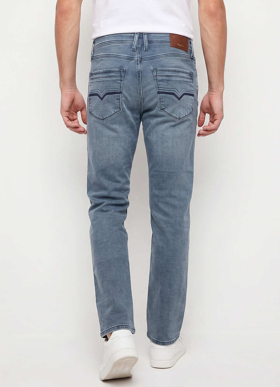 Men Grey Stretchable Jeans, , large image number 3