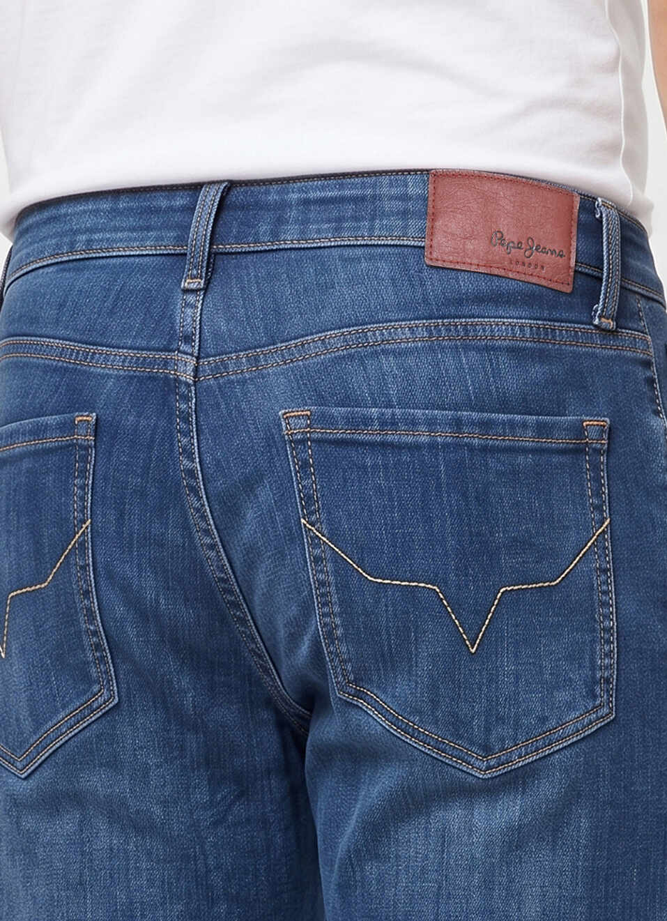 Men Blue Straight Fit Mid Rise Jeans, , large image number 5