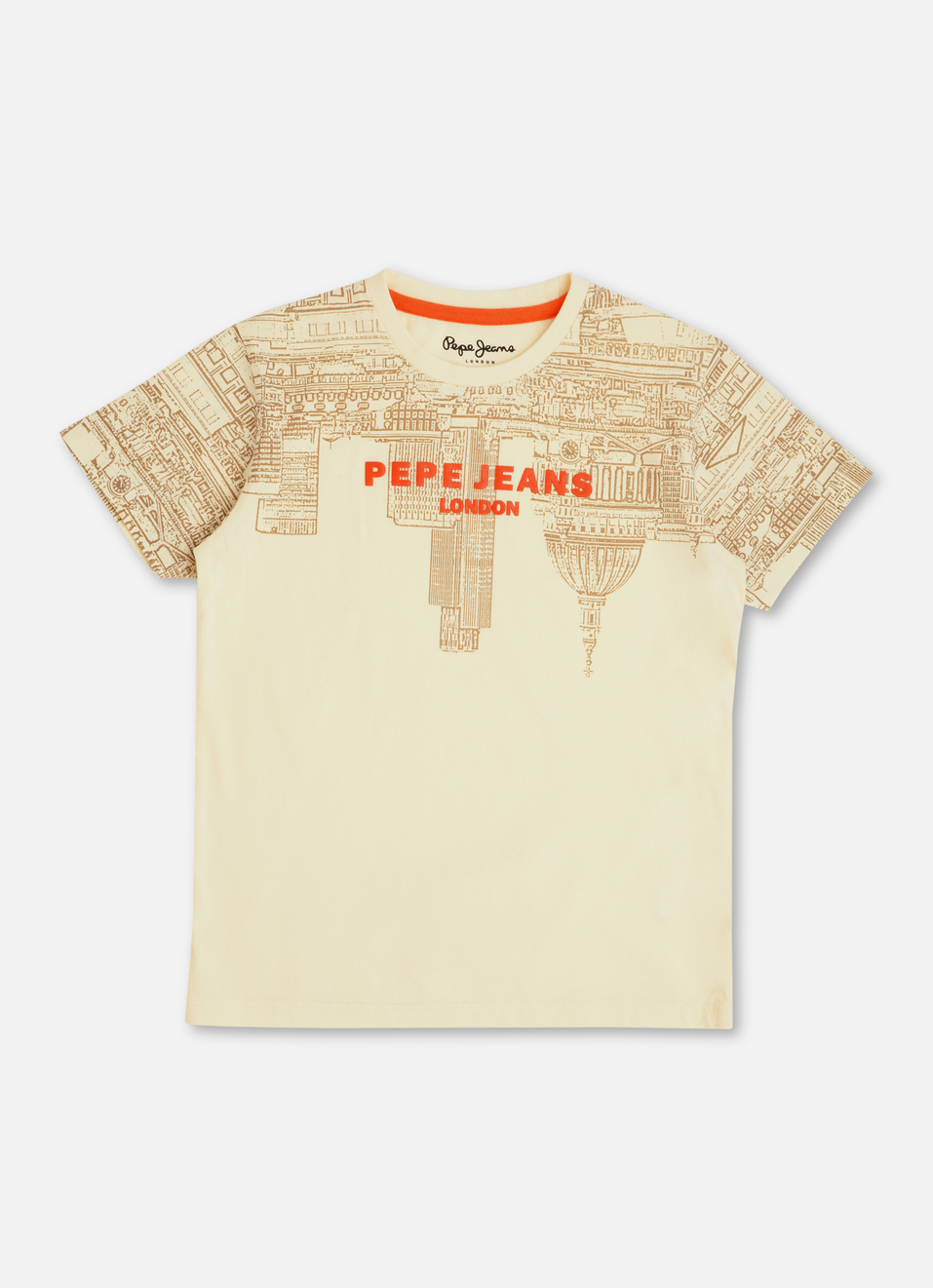 Boys Ivory London City Inspired Print Short Sleeve T-shirt, , large image number 0