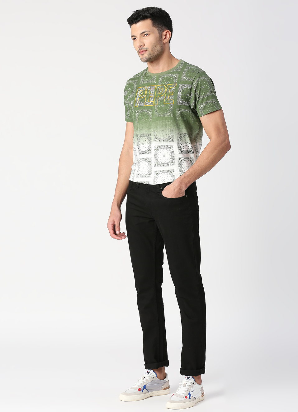 FELIX SR bandana ombre printed tee, , large image number 5