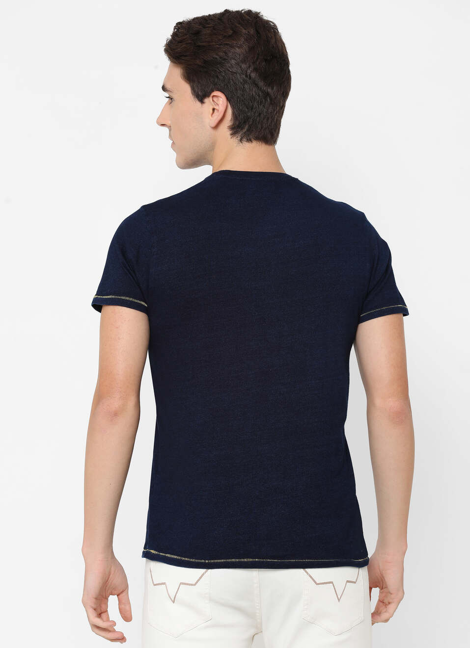 Jayden Graphic Printed Indigo Tshirt, , large image number 1