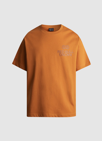 Red Bull Racing X Pepe Jeans York Orange Back Print T-shirt