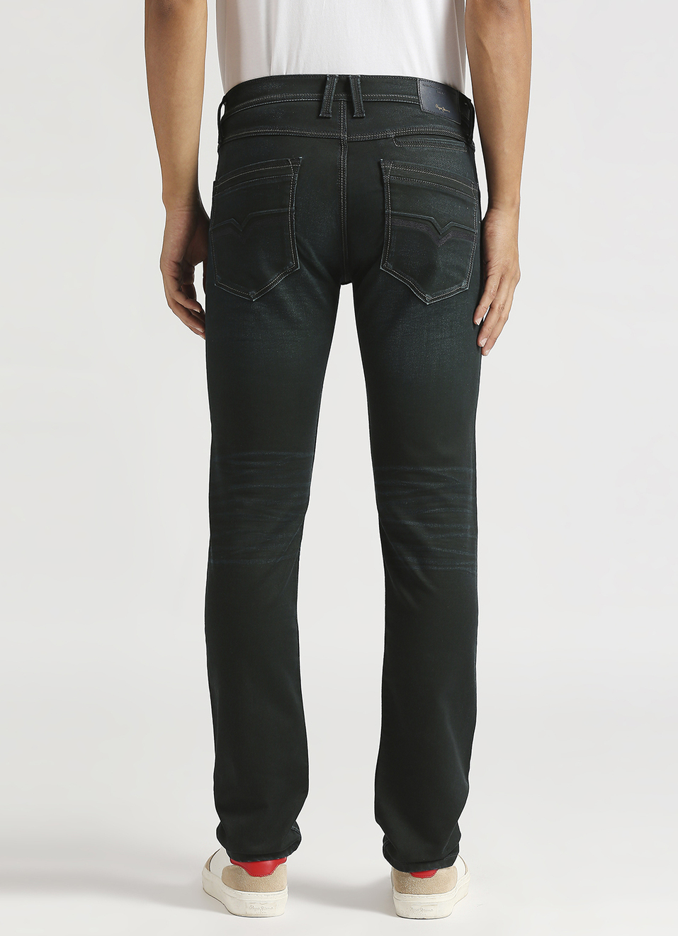 Vapour Dark Blue Mid Rise Slim Fit Jeans, , large image number 3