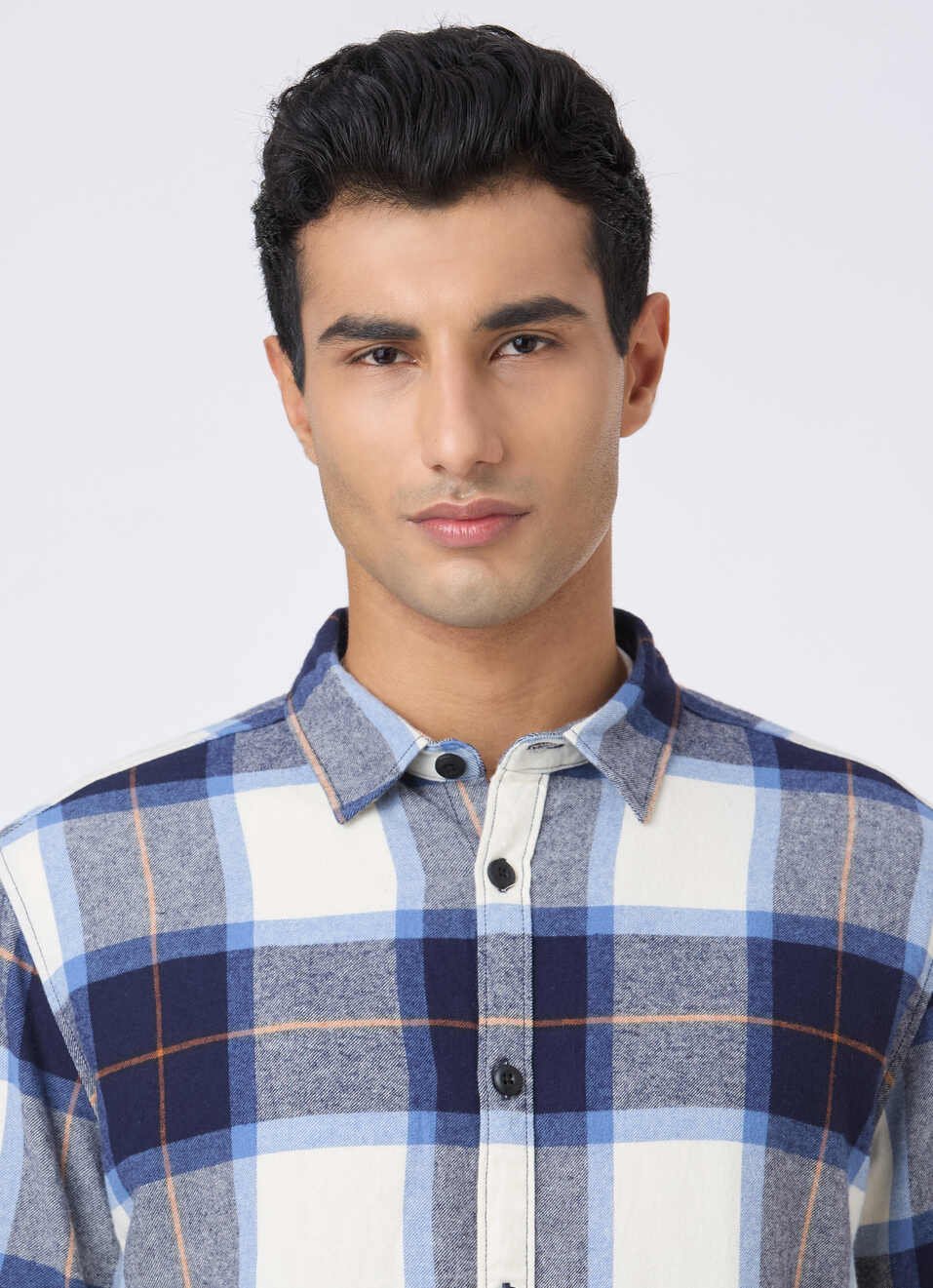 Men Blue Tarten Check Full Sleeve Shirt, , large image number 4