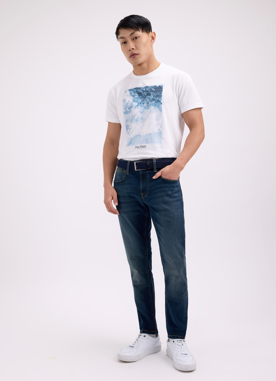 Men White Photographic Print Short Sleeve T-shirt, , large image number 5