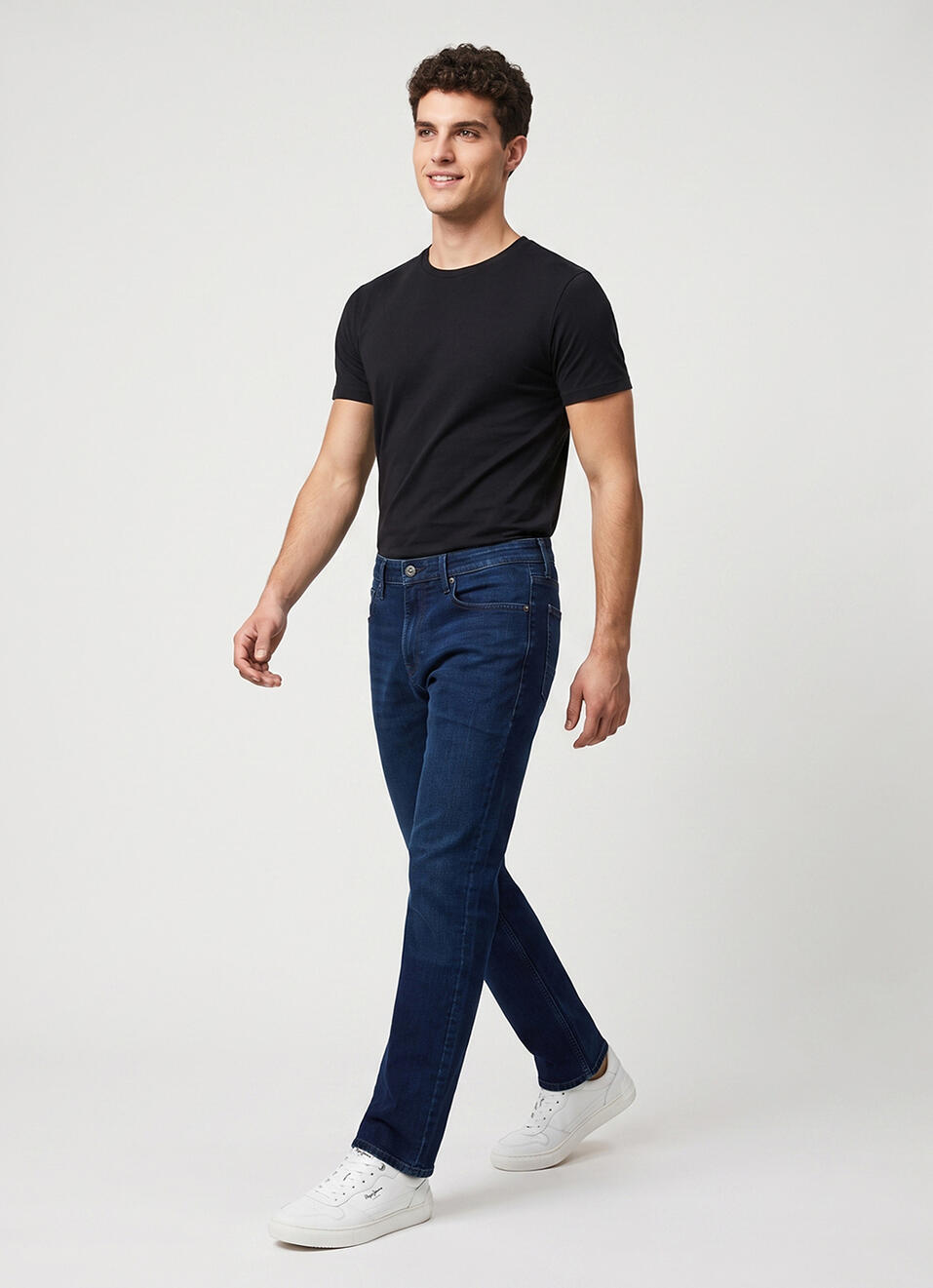 Men Dark Blue Stretchable Jeans, , large image number 7