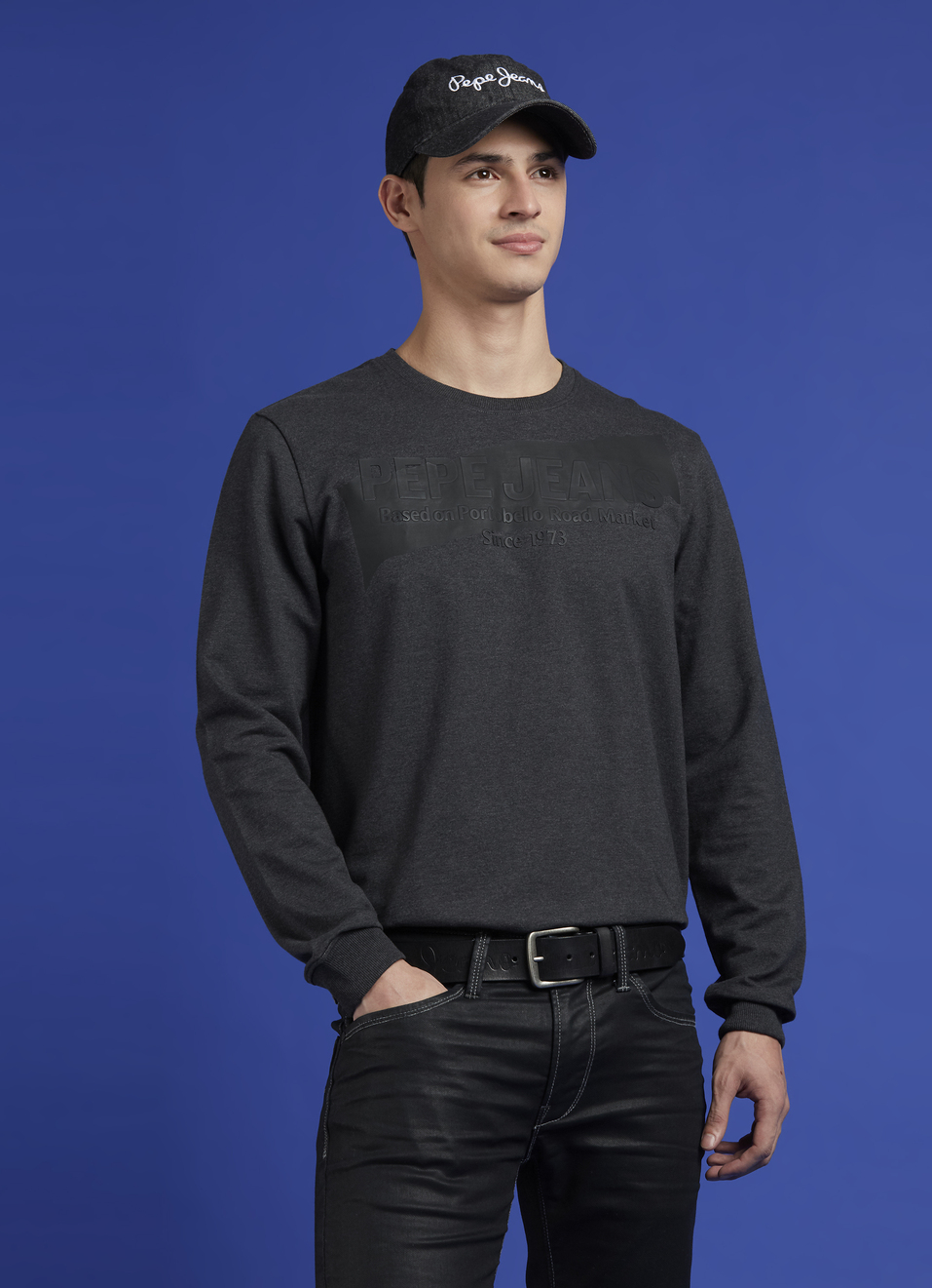 Grey Graphic Print Full Sleeve Sweatshirt, , large image number 0