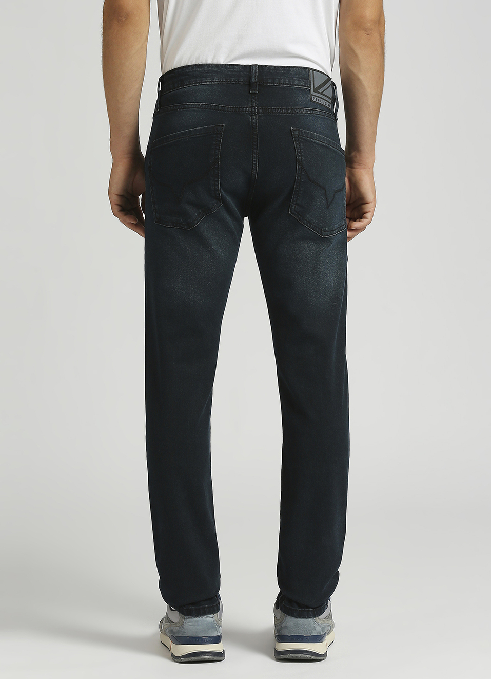 Vapour Black Low Rise Tapered Jeans, , large image number 3