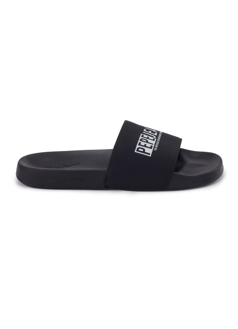 Black Logo Printed Anti-skid Beach Slides, , large image number 5